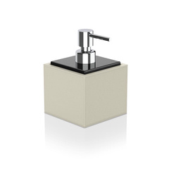 Dozownik mydła Decor Walther sztuczna skóra piaskowa z porcelany Biały z pompką Czarny