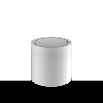 Kosz na papier z pokrywą obrotową Decor Walther Biały mat