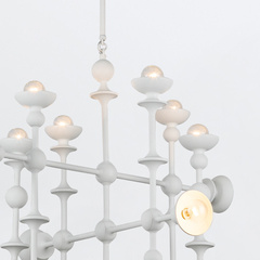 Żyrandol Cadence - 18 źródeł światła - Antyczna biel