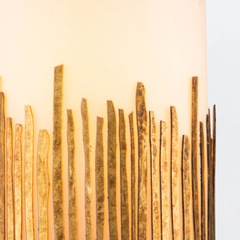 Lampa wisząca Sawgrass - 1 źródło światła - Płatkowe złoto