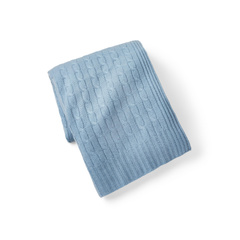 Pled RL Cable Cashmere Anchor Blue Ralph Lauren