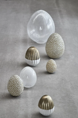 DEKORACYJNE JAJKO WIELKANOCNE EVIENNE - ZŁOTE - 15 x 11 CM - LENE BJERRE - MY HONEY HOME