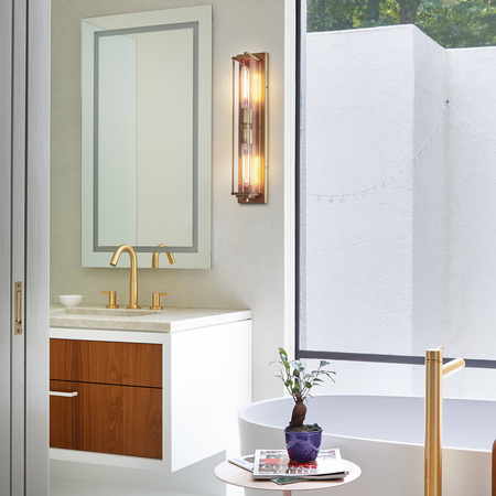 Kinkiet Henri - 2 źródła światła - Klasyczny mosiądz