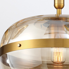 Lampa wisząca Nottingham - 1 źródło światła - Antyczny mosiądz