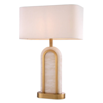Lampa stołowa Eichholtz Palladio alabaster z abażurem
