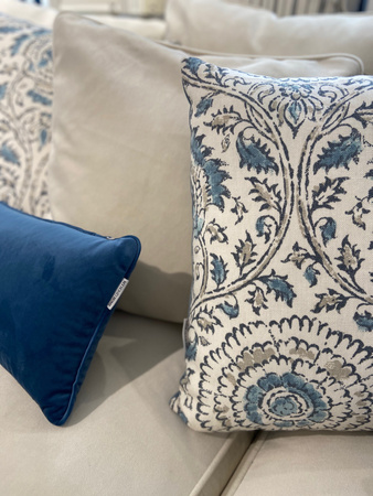 PODUSZKA KAMALA INDIGO 45x45 cm - MY HONEY HOME