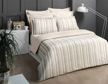 POŚCIEL - 4 CZĘŚCI - BEŻ/BŁĘKIT - SAREV - MY HONEY HOME