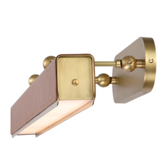 Duża obrazówka LED Valise Picture - Vintage mosiądz, skóra koniakowa