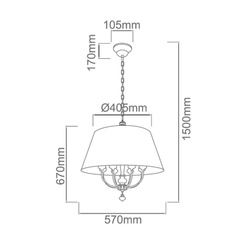 LAMPA WISZĄCA Tomba Bianco - MY HONEY HOME