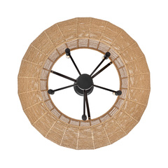 Lampa wisząca Luca - 5 źródeł światła - Czarny, karmelowy beż