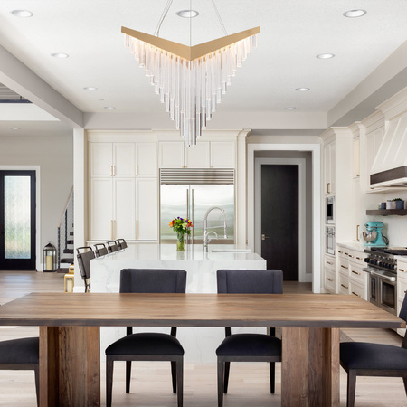 Żyrandol Vivien - Szczotkowane złoto