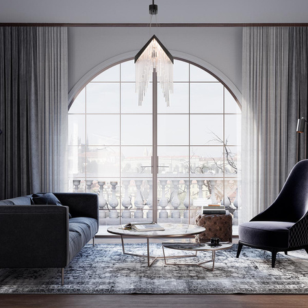 Żyrandol Vivien - Matowa czerń