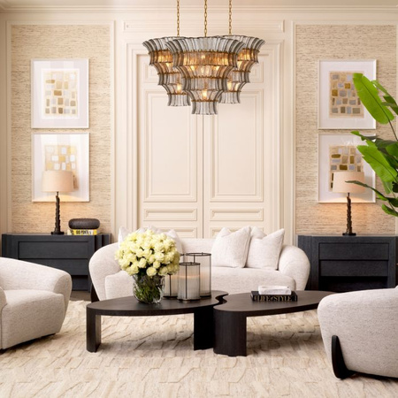 Fotel Siderno seashell off-white Eichholtz