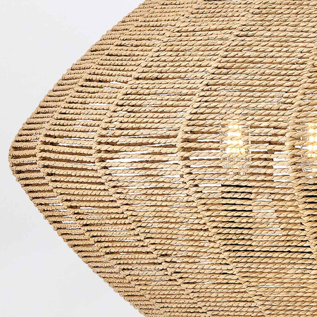 Lampa wisząca Luca - 5 źródeł światła - Czarny, karmelowy beż