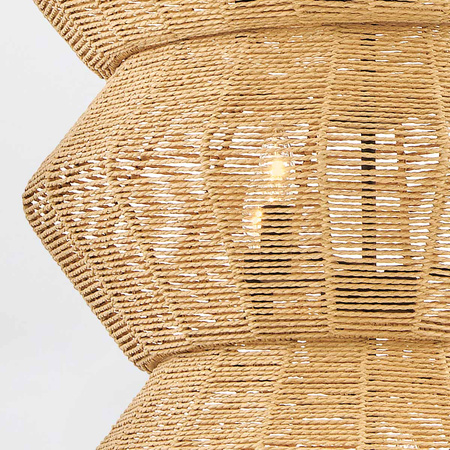 Żyrandol Luca - 10 źródeł światła - Czarny, karmelowy beż