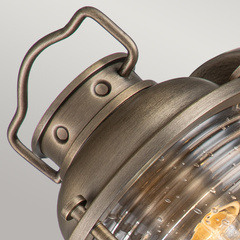 Mała latarnia naścienna Ashland Bay - 1 źródło światła - Oksydowany brąz