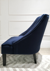 GRANATOWY WELUROWY FOTEL - MY HONEY HOME