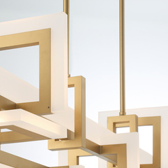 Średnia lampa wyspowa Inizio - Szczotkowane złoto