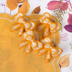 HAFTOWANE PODKŁADKI YELLOW PETALI - 6 SZT. - ⌀ 38.5 CM - ROSEBERRY HOME - MY HONEY HOME