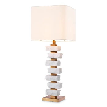 Lampa stołowa Amber L rough marble incl shade