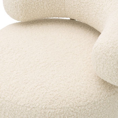 Krzesło Eichholtz Thompson imitacja owczej skóry ze szczotkowanego mosiądzu