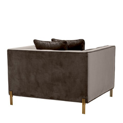 Fotel Sienna savona szary aksamit Eichholtz - My Honey Home