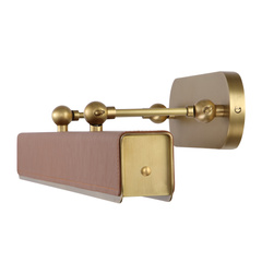 Duża obrazówka LED Valise Picture - Vintage mosiądz, skóra koniakowa