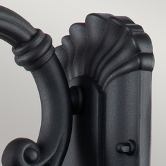 Mała latarnia naścienna Chicago - 1 źródło światła - Teksturowana czerń