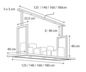 Lampa wisząca Authentage Bellefeu prostokątna – 2 punktowe oświetlenie