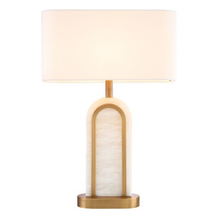 Lampa stołowa Eichholtz Palladio alabaster z abażurem