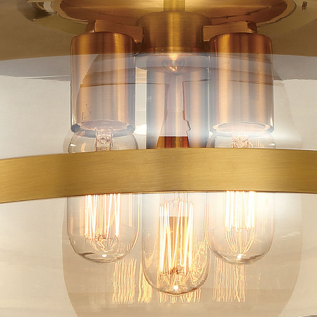 Duży plafon Nottingham - 3 źródła światła - Antyczny mosiądz