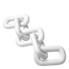 Dekoracja Eichholtz Salda z białego marmuru