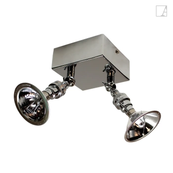 Lampa kierunkowa Authentage Marron na kwadratowej podstawie - średnia