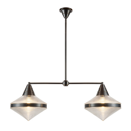 Lampa wyspowa Willard - 2 źródła światła - Miejski brąz