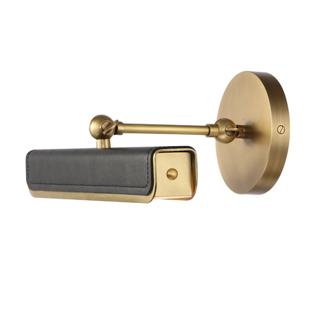 Mała obrazówka LED Valise Picture - Vintage mosiądz, skóra smokingowa