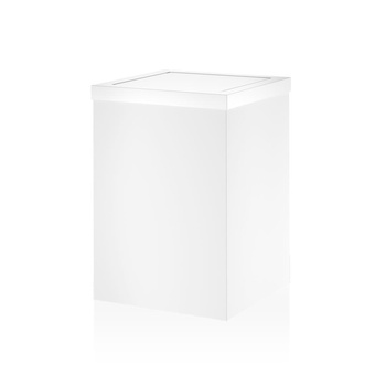 Kosz na papier z pokrywą obrotową Decor Walther Biały mat