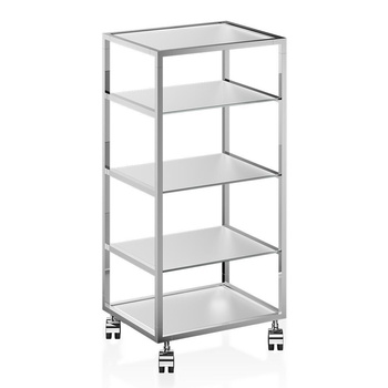 Szklany wózek Decor Walther Chrom / glass mat