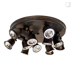 Lampa kierunkowa Authentage Fleure Twin na okrągłym talerzu - duża