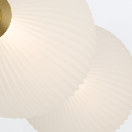 Kinkiet Palmas - 2 źródła światła - Szczotkowane złoto