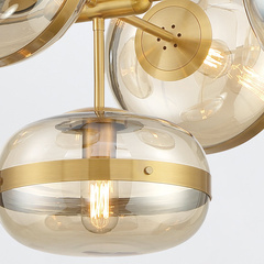 Żyrandol Nottingham - 5 źródeł światła - Antyczny mosiądz