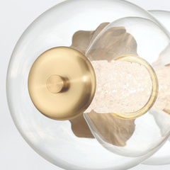 Kinkiet Atomo - 4 źródła światła - Szczotkowane złoto