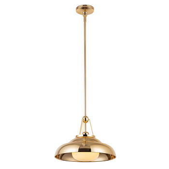 Lampa wisząca Palmetto - 1 źródło światła - Polerowany mosiądz