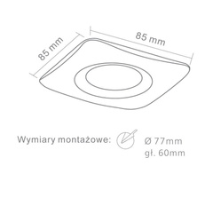 Oprawa wpuszczanaBello Bianco IP44