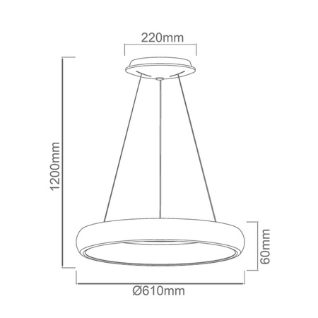 Lampa wisząca Rotto Grey S 3000K