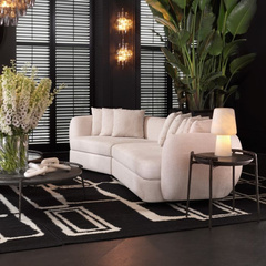 Stolik boczny Eichholtz Arca z szarym marmurowym wykończeniem w kolorze brązu