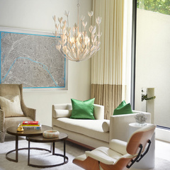 Żyrandol Flora - 6 źródeł światła - Tynk strukturalny