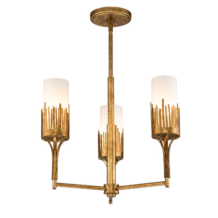 Żyrandol Sawgrass - 3 źródła światła - Płatkowe złoto