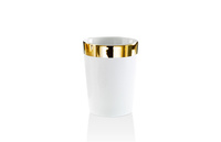 Kubek Decor Walther Biała porcelana / złoto 24-karatowe