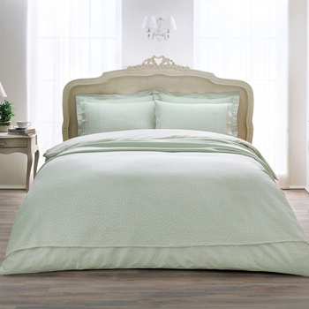 POŚCIEL PUNTO DOUBLE  - 7 CZĘŚCI - PASTELOWA MIĘTA - TIVOLYO HOME - MY HONEY HOME