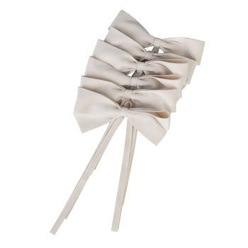 AKSAMITNE KOKARDKI DEKORACYJNE - ALABASTER BOWS - 6 SZT. - ROSEBERRY HOME - MY HONEY HOME